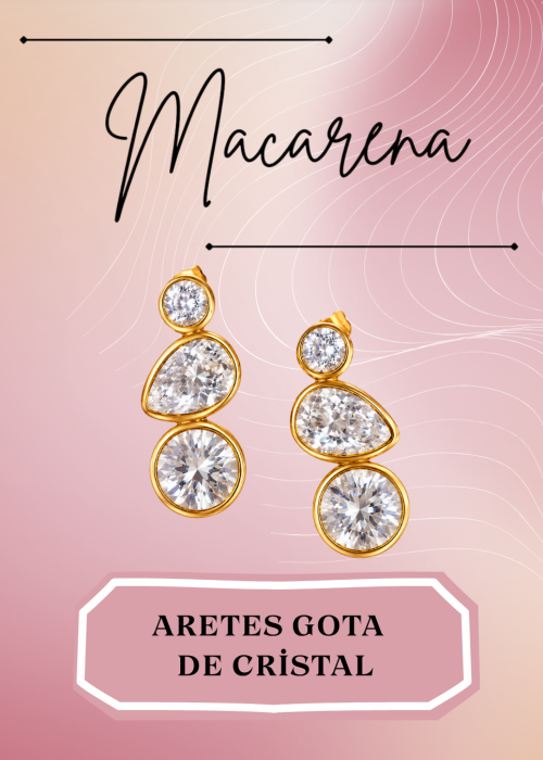 Aretes Gotas de Cristal