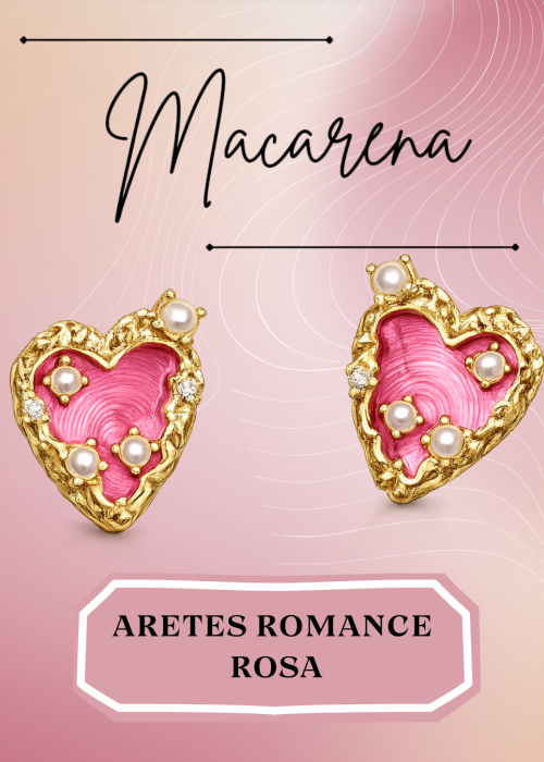 Aretes Romance Rosa