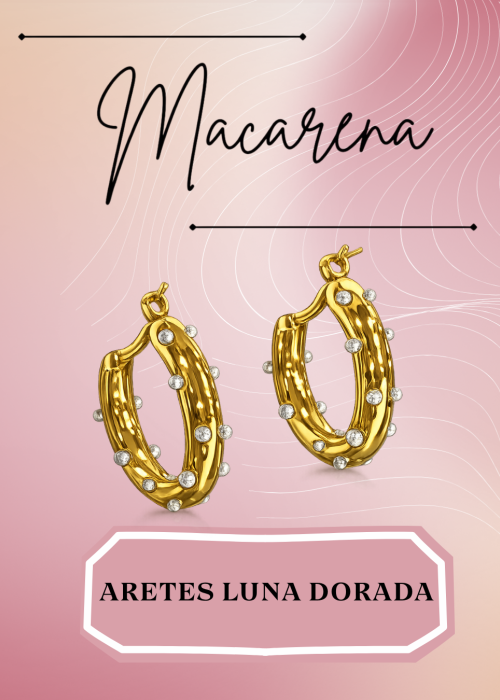 Aretes Luna Dorada