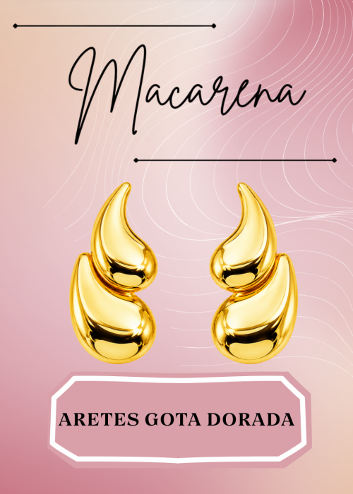 Aretes Gota Dorada