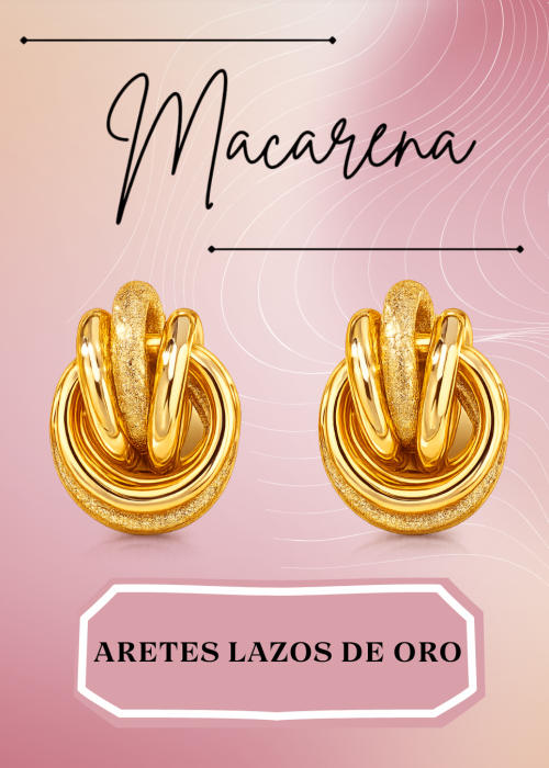 Aretes Lazos de Oro